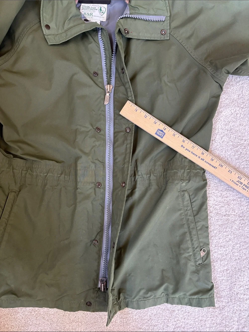 Vintage North Face Jacket National Parks Goretex USA‎ Field Green Mens Medium
